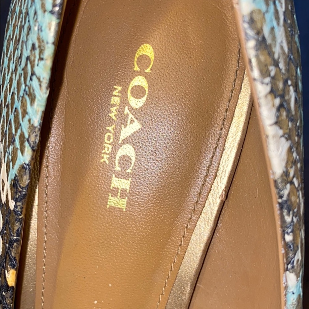 Coach Metallic snakeskin print heels - Picture 3 of 11
